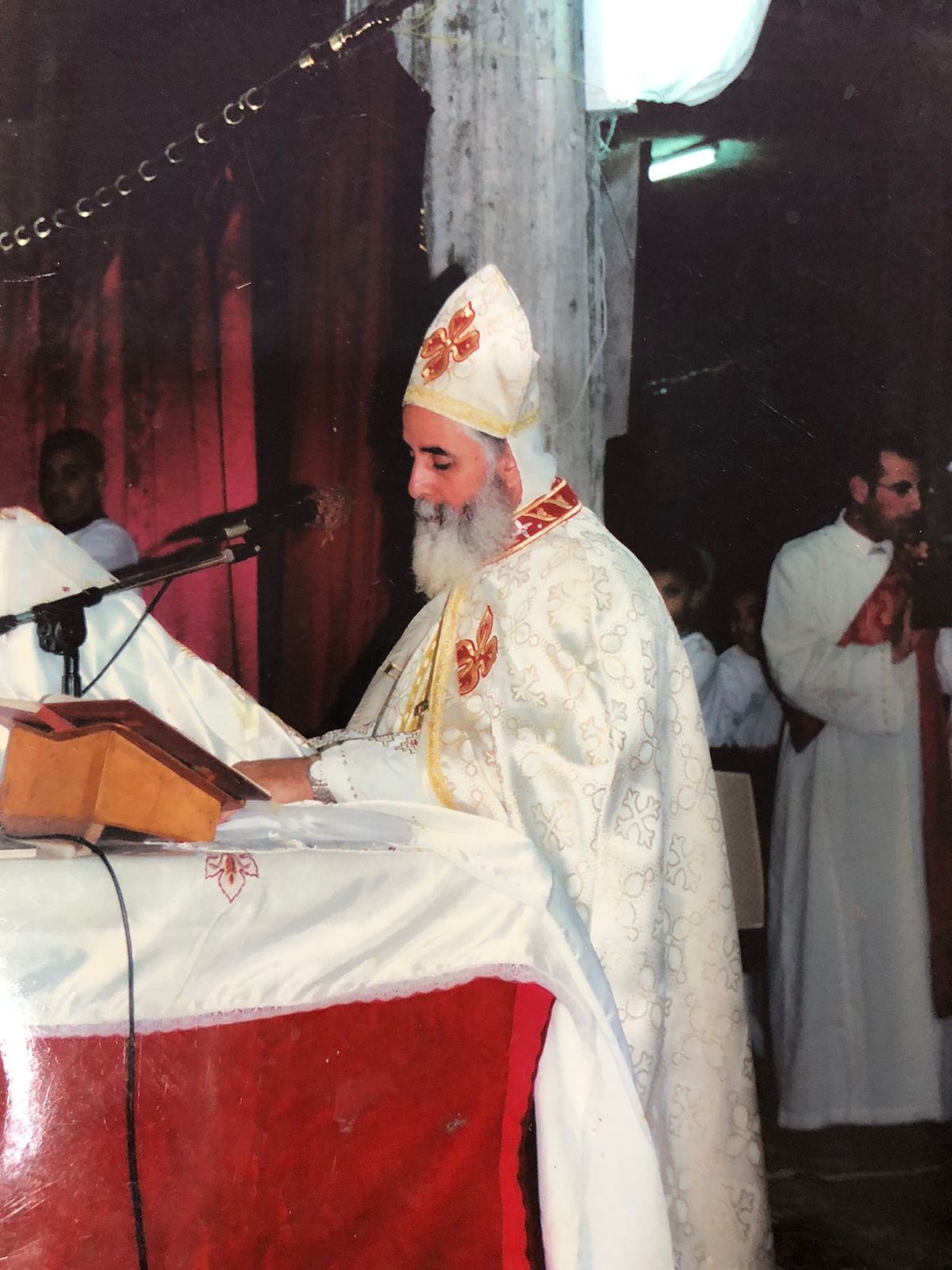 Clergy procession inside the church