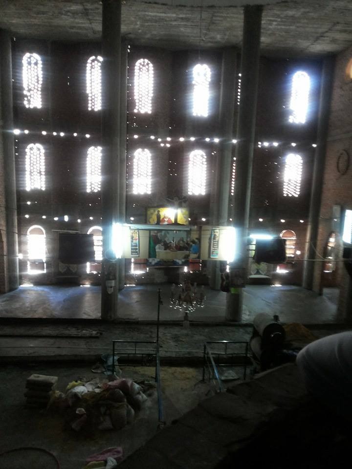 Interior construction progress
