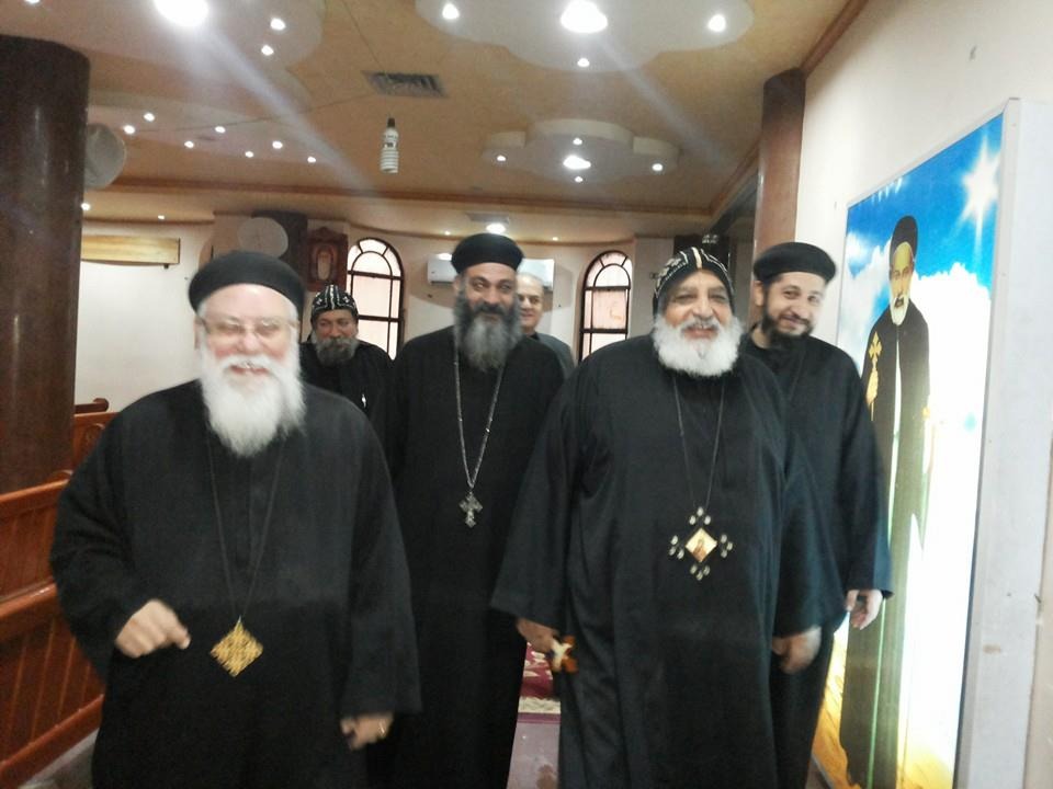 Clergy procession inside the church